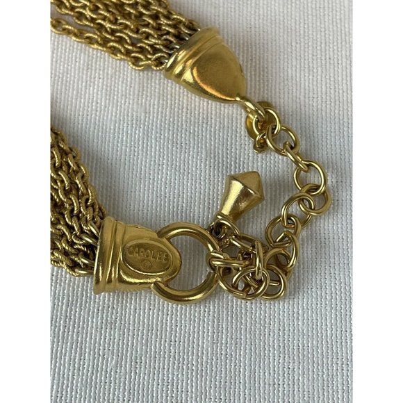 Vintage Gold Tone Carolee Necklace Talbots Multi-strand Adjustable - Picture 4 of 6